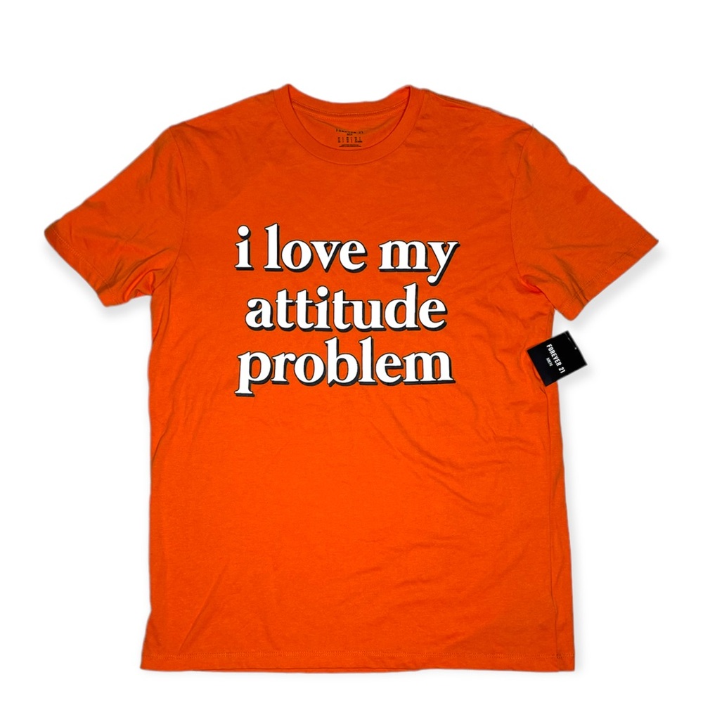 Graphic mens t shirt size small orange